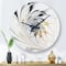 Designart White Stained Glass Floral Art Modern Wall Clock